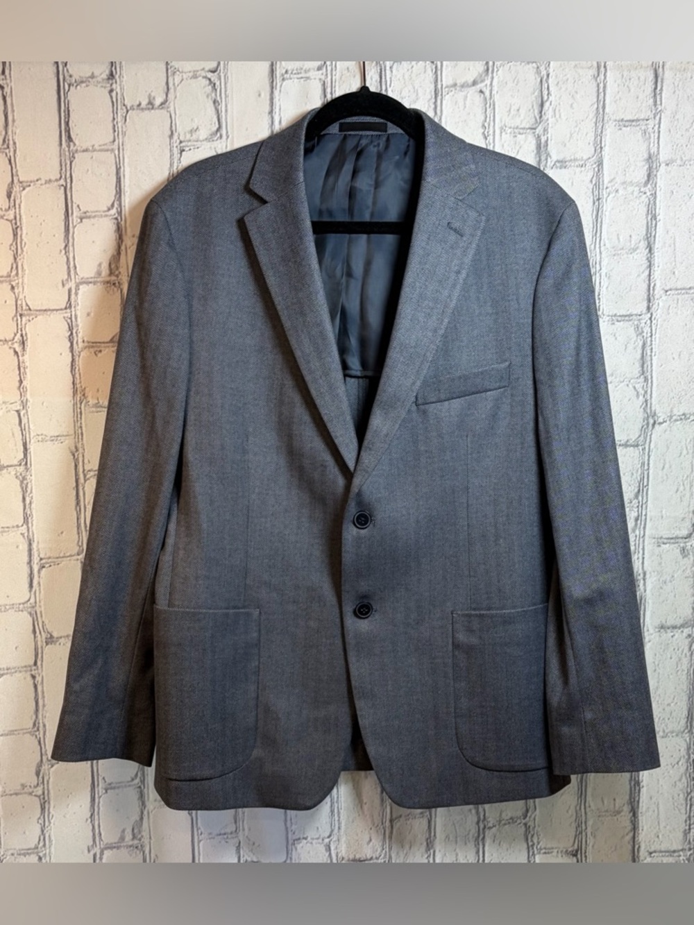 Michael Kors Size:44S Men's Two-Button Gray Blazer Pockets